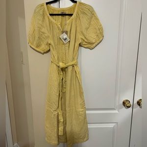 Faherty Dream Cotton Gauze Carmel Dress In Sahara Sun